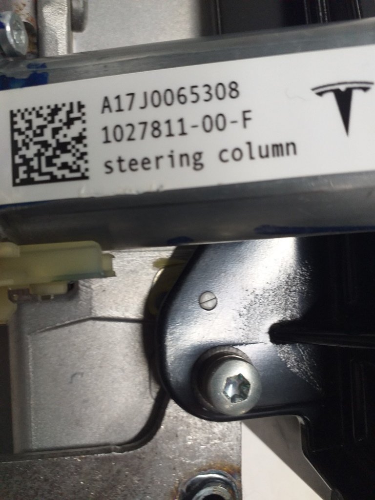 4 Steering column assembly (THYSSEN KRUPP S1) Tesla model X, model S REST 1027811-00-F